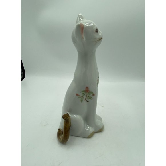 2 Vintage Hand Painted Porcelain Cat Figurines Kittens 6 inches - Picture 16 of 16